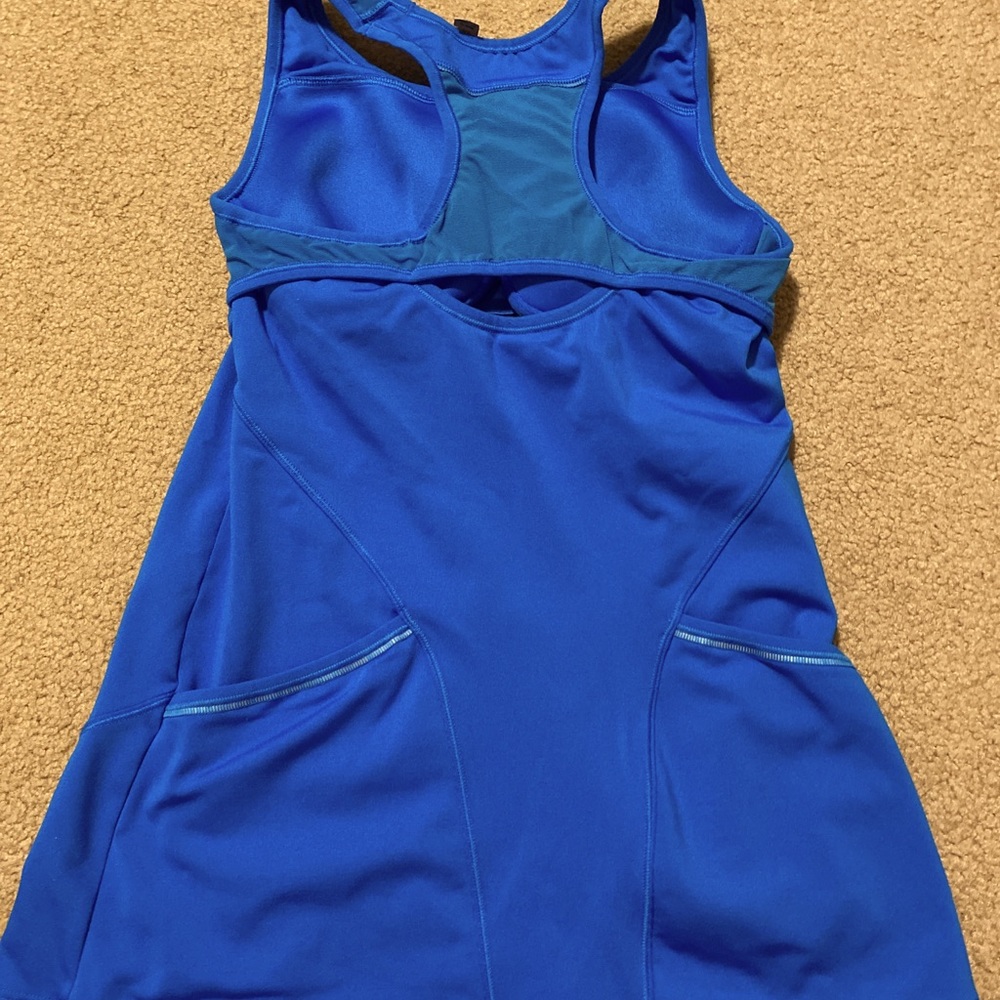 Athleta Athlete Pocketed Blue Tank Racerback